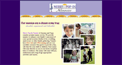 Desktop Screenshot of merrypopinnannies.com